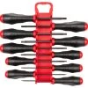 TEKTON [22]Hex High-Torque Black Oxide Blade Screwdriver Set With Holder, 10-Piece (1.5-6 Mm)