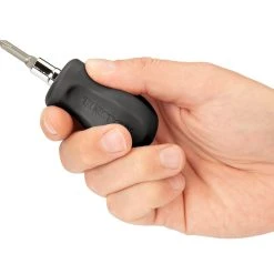 TEKTON [74]3-in-1 Stubby Phillips/Slotted Driver (#1 X 3/16 In., Black) -TEKTON Shop DMT13001 3