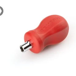 TEKTON [80]3-in-1 Stubby Driver Handle With 1/4 Inch Nut Driver Bit Tube (Red)
