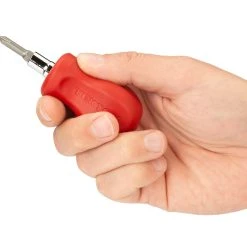 TEKTON [70]3-in-1 Stubby Phillips/Slotted Driver (#1 X 3/16 In., Red) -TEKTON Shop DMT17001 3