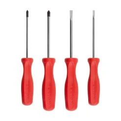 TEKTON [42]Hard Handle Screwdriver Set, 4-Piece (#1-#2, 3/16-1/4 In.)