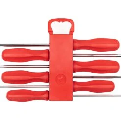 TEKTON [44]Long Hard Handle Screwdriver Set With Holder, 6-Piece (#1-#3, 3/16-5/16 In.) -TEKTON Shop DRV42506 4