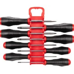 TEKTON [8]High-Torque Screwdriver Set With Holder, 8-Piece (#0-#3, 1/8-5/16 In.)