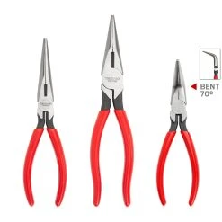 TEKTON [20]Long Nose Pliers Set, 3-Piece (7, 8, 6 In. Bent)