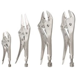 TEKTON [33]Locking Pliers Set, 4-Piece (Straight Jaw, Curved Jaw, Long Nose)