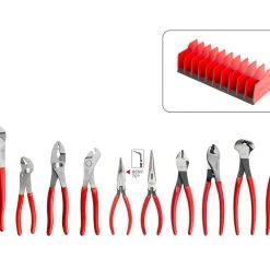 TEKTON [3]Gripping And Cutting Pliers Set With Rack (10-Piece)