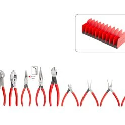TEKTON [5]Gripping, Cutting, Mini Pliers Set With Rack (10-Piece)