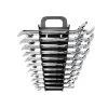 TEKTON [70]Angle Head Open End Wrench Set With Holder, 11-Piece (3/8-1 In.)