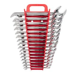 TEKTON [72]Angle Head Open End Wrench Set With Holder, 16-Piece (10-27 Mm)