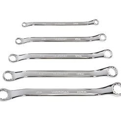 TEKTON [65]45-Degree Offset Box End Wrench Set, 5-Piece (1/4-13/16 In.)