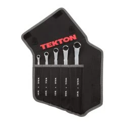 TEKTON [61]45-Degree Offset Box End Wrench Set With Pouch, 5-Piece (1/4-13/16 In.)