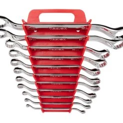 TEKTON [56]45-Degree Offset Box End Wrench Set With Holder, 11-Piece (6-32 Mm)