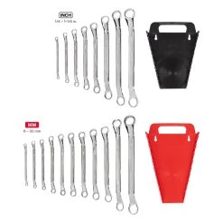 TEKTON [52]45-Deg Offset Box End Wrench Set With Holder, 19-Piece (1/4-1-1/4 In., 6-32 Mm) -TEKTON Shop WBE91302 3