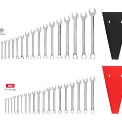 TEKTON [5]Combination Wrench Set With Rack, 38-Piece (1/4 - 1-1/4 In., 6-24 Mm) -TEKTON Shop WCB91302 3