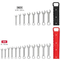 TEKTON [38]Stubby Combination Wrench Set With Holder, 20-Piece (5/16-3/4 In., 8-19 Mm) -TEKTON Shop WCB91601 3