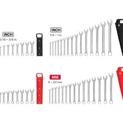 TEKTON [1]Stubby And Standard Length Combination Wrench Set With Holder, 50-Piece (1/4-1 In., 8-22 Mm) -TEKTON Shop WCB91901 3