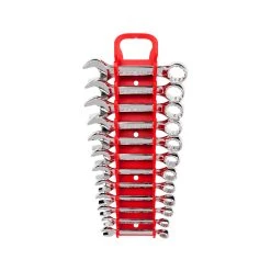 TEKTON [40]Stubby Combination Wrench Set With Holder, 12-Piece (8-19 Mm)