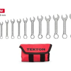 Alternative view of TEKTON [43]Stubby Combination Wrench Set With Pouch, 12-Piece (8-19 Mm)